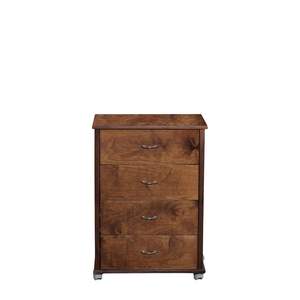 Chariot de rangement multi-usages moderne en hêtre avec plateau en bois massif, roulettes en plastique et poignées en fer pour la cuisine - Product Image 3