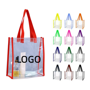 Multifunction Custom Logo Promotional Clear Tote Bag Bulk 12 X 12 X 6 Inch Plastic Tote Bag