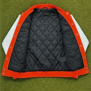 Vestes universitaires en toile personnalisables pour hommes en gros 2025, devant montant, coupe-vent, veste de baseball pour hommes - Product Image 3