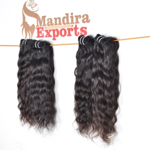 Vente en gros 100% cheveux humains vietnamiens à double trame alignés sur des cuticules non transformées paquets de cheveux bruts de couleur naturelle ondulés bon marché - Product Image 5