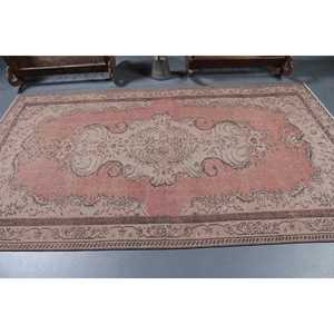 Grand tapis vintage 5,3x9,1 pi (162x276 cm), tapis turc à fleurs rouges - Product Image 3