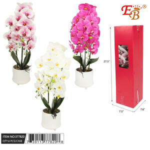7.5 realistici \ "X27.5 \" X7.6 \ "Set di fiori di orchidea alto finto per i ristoranti san valentino laurea ringraziamento festa della mamma - Product Image 1