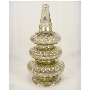 Decoración de mesa Adornos de árbol de Navidad de vidrio rojo Mesa decorativa para decoración de fiesta en casa - Product Image 5