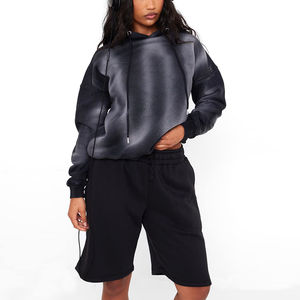 Sudadera con capucha lavada con ácido para mujer de estilo callejero de alta calidad, precios al por mayor, Sudadera con capucha con estampado de pantalla personalizado para mujer, OEM - Product Image 1