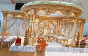 Fabricante de Mandaps Tradicionales para Bodas Indias, Última Novedad en Venta, Mandaps de Fibra Blanca Estilo Bollywood para Decoración, California - Product Image 3