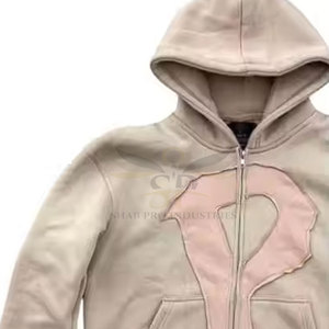 Diseña tus propias sudaderas con capucha bordadas angustia de invierno de alta calidad Venta caliente bordado de angustia bajo Moq - Product Image 6