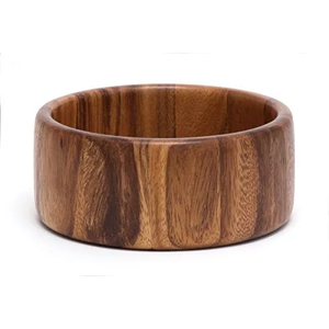 Cuencos para servicio de fecha de diseño moderno para el hogar y el Hotel, tazón de frutas, decoración, Color marrón, tazón de madera para ensalada, vajilla de forma redonda de madera - Product Image 3