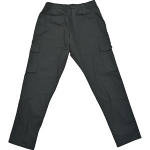 Men Cargo Scrub Pants Medical Uniform <b>Workwear</b> <b>Trousers</b> Elastic Waist Stretch Fabric <b>Black</b> Utility Pants with Pockets - Product Image 2