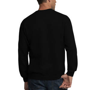 Sweat-shirt unisexe en coton doux noir thermique à col rond - Product Image 5