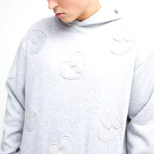 Otoño Invierno hombres ropa de manga larga patrón suelto chándal hombres personalizado peso pesado algodón polar patrón suelto chándal - Product Image 3