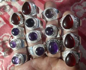 Único hecho a mano plata esterlina negro ónix piedra preciosa anillo 10To12mm mezcla forma bisel conjunto Vintage boda fiesta joyería regalo - Product Image 4