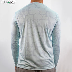 Camisas de pesca de verano hechas a medida de alta calidad para hombre OEM nuevo diseño transpirable algodón poliéster secado rápido logotipo largo personalizado - Product Image 2