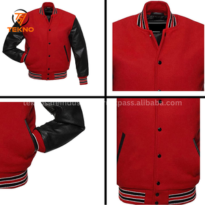 Productos de invierno 2025, chaqueta universitaria para hombre, ropa de diseñador, chaqueta universitaria de estilo callejero de cuero y lana para hombre, servicio OEM - Product Image 3