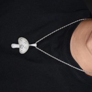 Hip Hop VVS Moissanite diamante 925 colgantes chapados en plata para joyería Iced Out hombres letra inicial encantos colgante personalizado - Product Image 5