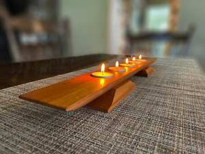 Bougeoir décoratif artisanal en résine et bois avec bougie d'aromathérapie pour la maison, l'hôtel, la Saint-Valentin et les mariages - Product Image 4