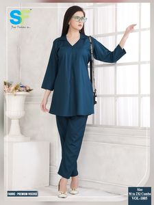 Elegante colección conjunta de 2 piezas en viscosa Premium Traje de diseñador elegante Perfecto para Bodas de fiesta y ropa festiva informal - Product Image 5