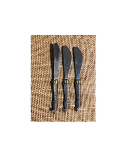 Juego de rebanador de queso de latón y acero, cuchillo de queso con mango en espiral de acero inoxidable hecho a mano, recubrimiento dorado, exclusivo - Product Image 4