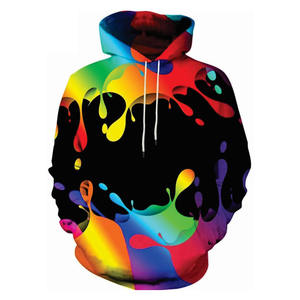 Sudadera de chenilla de algodón de 500Gsm de gran tamaño para hombre, Sudadera con capucha de peso pesado con estampados recortados personalizados, estilo Streetwear para invierno - Product Image 3