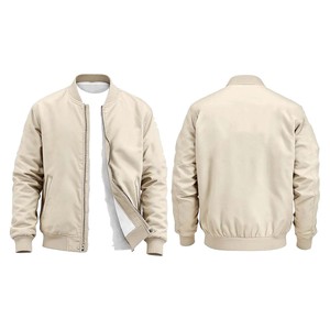 2025 modèle Offre Spéciale style de rue blanc sur mesure blouson aviateur pour hommes, vente en gros nouveau blouson aviateur tendance sur mesure - Product Image 1