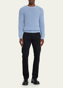 เสื้อสเวตเตอร์ขนสัตว์คอกลมแขนยาวแบบสวมศีรษะทรงหลวมเสื้อสเวตเตอร์ขนสัตว์สำหรับผู้ชายสีทึบสำหรับฤดูหนาว2024งานตามสั่ง - Product Image 4