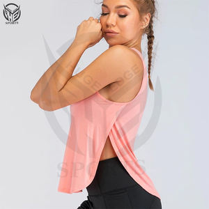 Vente en gros de vêtements de sport en coton sans manches pour femmes débardeur de corps - Product Image 4