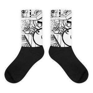 Calzini Cartoon IW Comics Robot VS Stickman per Uso Quotidiano - Product Image 1