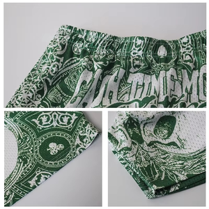 High Quality Custom Printed Men's Mid Waist Mesh <b>Shorts</b> Breathable Polyester with <b>Zipper</b> Pockets and Drawstring Solid Pattern - Product Image 4