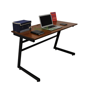 S-Bamboo Walnut Brown Modern <b>Simple</b> Laptop <b>Desk</b> (120cm X 60cm X 75cm) - Product Image 1
