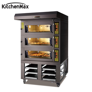 Kitchenmax ดาดฟ้าเตาอบไฟฟ้า2ชั้นอุปกรณ์อบเบเกอรี่เชิงพาณิชย์สไตล์ยุโรปพร้อมใบรับรอง CE ทำข้าวโพด - Product Image 6