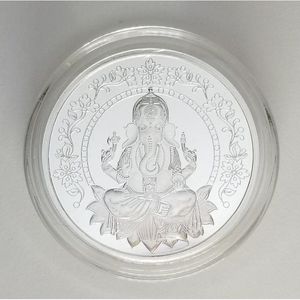 Joyería Artística Ishwar, Coleccionable Cultural, Monedas de Plata Pura 99.9%, Elegante Colgante Religioso Hindú para Ceremonias, 5-100g, Unisex - Product Image 4