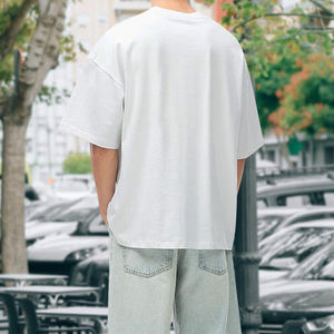 Camiseta de gran tamaño lisa de peso pesado de alta calidad impresión personalizada en blanco 100 algodón hombres agresivos impreso camiseta de gran tamaño - Product Image 2