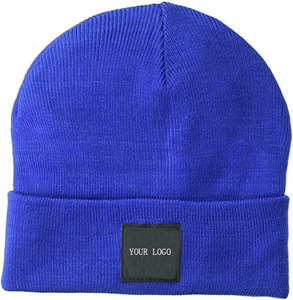 Gorro cálido de invierno con logotipo personalizado de algodón 100% de la mejor calidad con tela común de diseño Jacquard - Product Image 1