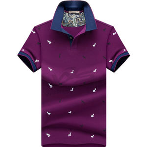 Polos personnalisés pour hommes avec logo brodé T-shirt d'été en piqué doux Vêtements décontractés respirants de haute qualité - Product Image 4