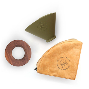 ชุดกรองกาแฟแบบพกพาพับได้ทำจากซิลิโคน พร้อมที่วางไม้ สำหรับตั้งแคมป์กลางแจ้ง ขายดี - Product Image 4