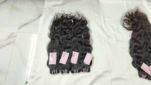 Extensiones de cabello humano sin procesar 100% con textura ondulada India natural de 24 pulgadas 4 paquetes de color natural - Product Image 2