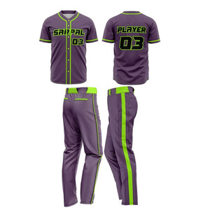 Unisex Softball/Baseball Jersey Uniform Nice Quality Custom Sublimated Youth Button <b>down</b> Sportswear Set Plus Size Included - Product Image 3