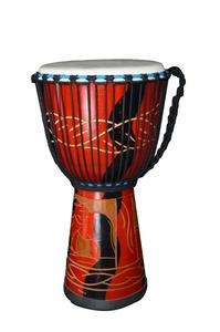 Tambor Djambe africano hecho a mano-Instrumento de percusión tradicional Cuerda Tuning B20 Bronce 41cm Diámetro Rendimiento profesional - Product Image 5