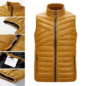 Chaqueta gruesa sin mangas con logotipo personalizado para hombre chaleco acolchado de alta calidad al por mayor 100% poliéster de talla grande tejido informal - Product Image 6