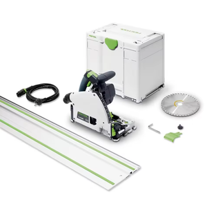 NUOVO Sega Elettrica a Immersione Brushless Festool TS 60 KE B Q-Plus-FS 1500W 168mm (6-1/2") con Guida da 1400mm per Uso Industriale - Product Image 1
