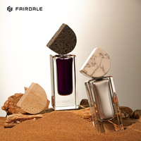 Fabricant OEM ODM, flacon de parfum personnalisé, personnalisable, avec bouchon en pierre, fond lourd, carré, plat, 100 ml, 50 ml