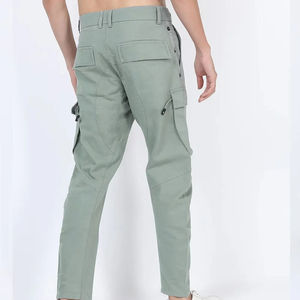Pantalones cargo de hombre llegada superior directos de fábrica de Pakistán nuevo diseño multibolsillo liso color sólido estilo casual OEM disponible - Product Image 5
