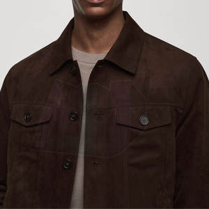 Chaqueta de Gamuza para Hombre, Estilo Moderno, Logotipo Frontal, Acabado Liso, Secado Rápido y Transpirable, Ligera y Cómoda para Uso Diario y Estilo Urbano - Product Image 4