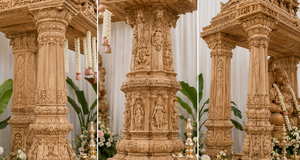 Mandap de mariage traditionnel de style Grand Temple, Mandap de mariage personnalisé pour cérémonie sud-indienne, Mandap Prestige USA - Product Image 3