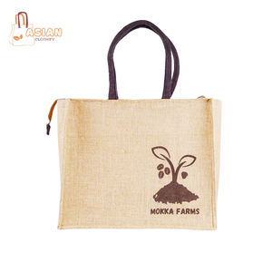 Bolsas de Yute Ecológicas con Diseño de Dibujos Animados, Cierre de Cremallera, Marca Personalizada, Embalaje de Tela de Lino para Regalos, Venta Mundial - Product Image 1