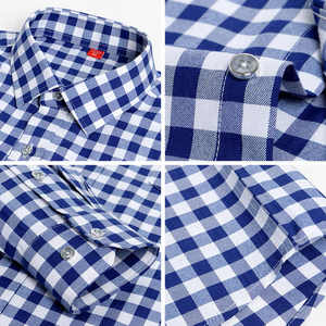 OEM Custom Design <b>Men's</b> <b>Shirts</b> Casual New Fashion <b>Satin</b> Soft Contrast Plaid Flannel Pocket Long Sleeves Yarn Dyed Breathable - Product Image 5