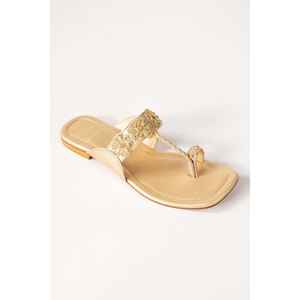 Sari indio de georgette estilo Bollywood Kolhapuri dorado IWE-KLP24-003, lehenga pesado de red con pedrería para fiesta, salwar. - Product Image 1