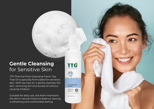 Espuma Limpiadora Facial TTO Thermal de 200 ml, Limpiador Facial Suave con Aceite de Árbol de Té, Espuma Hidratante para la Suciedad, Grasa, Puntos Negros y Maquillaje - Product Image 3