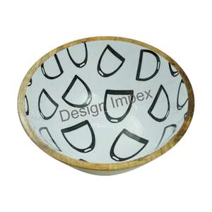 Cuenco ondulado decorativo, cuencos personalizados de madera de alto esmalte, plato para servir de alto esmalte impreso personalizado, cuencos para galletas de frutas y nueces 2025 - Product Image 6