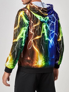 2022มีฮู้ดสำหรับผู้ชายไซส์ใหญ่พิเศษผ้าฟลีซดีไซน์สีพื้นมีซิปออกแบบได้ตามต้องการสำหรับฤดูหนาว XS - Product Image 2