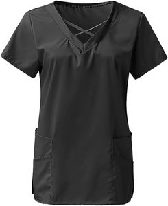 Vente en gros uniforme d'hôpital ensemble de blouses d'allaitement médical hauts et pantalons extensibles respirant léger gommages médicaux pour les femmes - Product Image 4